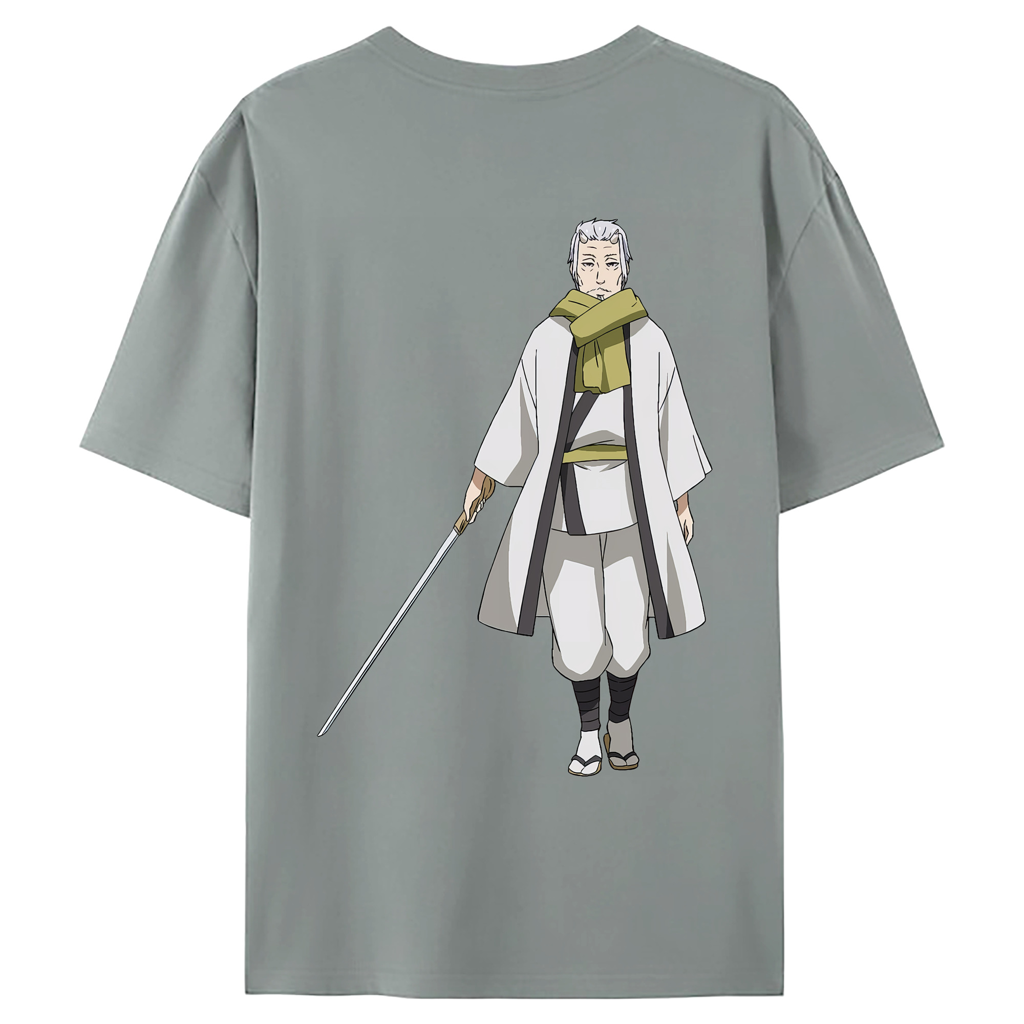 （画像用） 転スラ Regarding Reincarnated to Slime 綿100％ メンズ半袖Tシャツ（バックプリント） 通気性